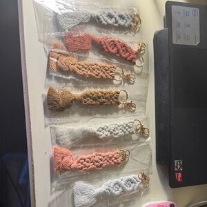 Handcrafted Macramé Keychain Set - Multicolor